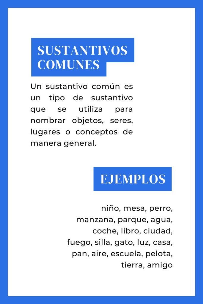 Sustantivos comunes 