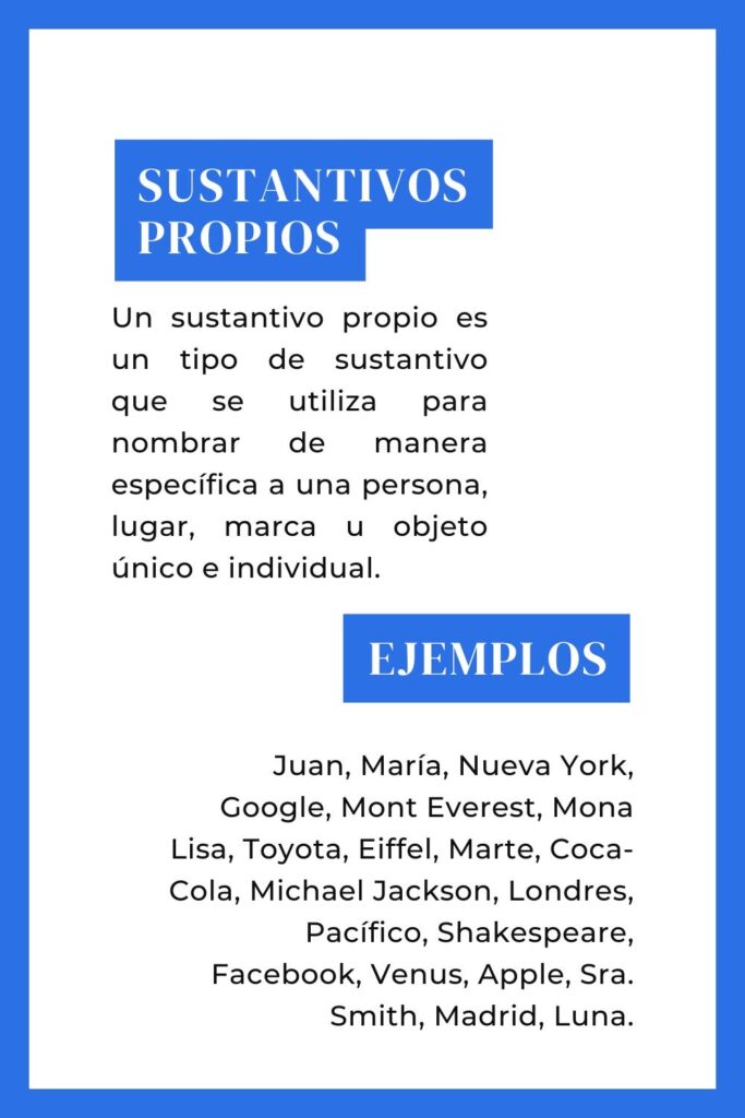 Sustantivos propios ejemplos 