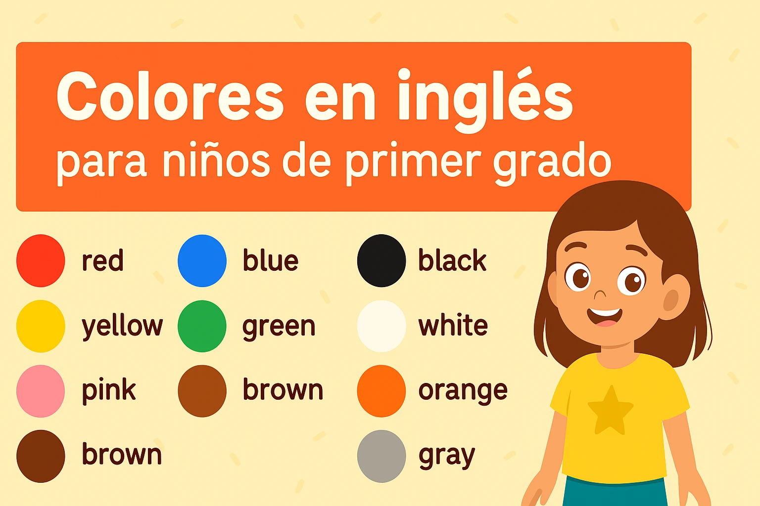 Colores en inglés para niños de primer grado - MI PRIMARIA