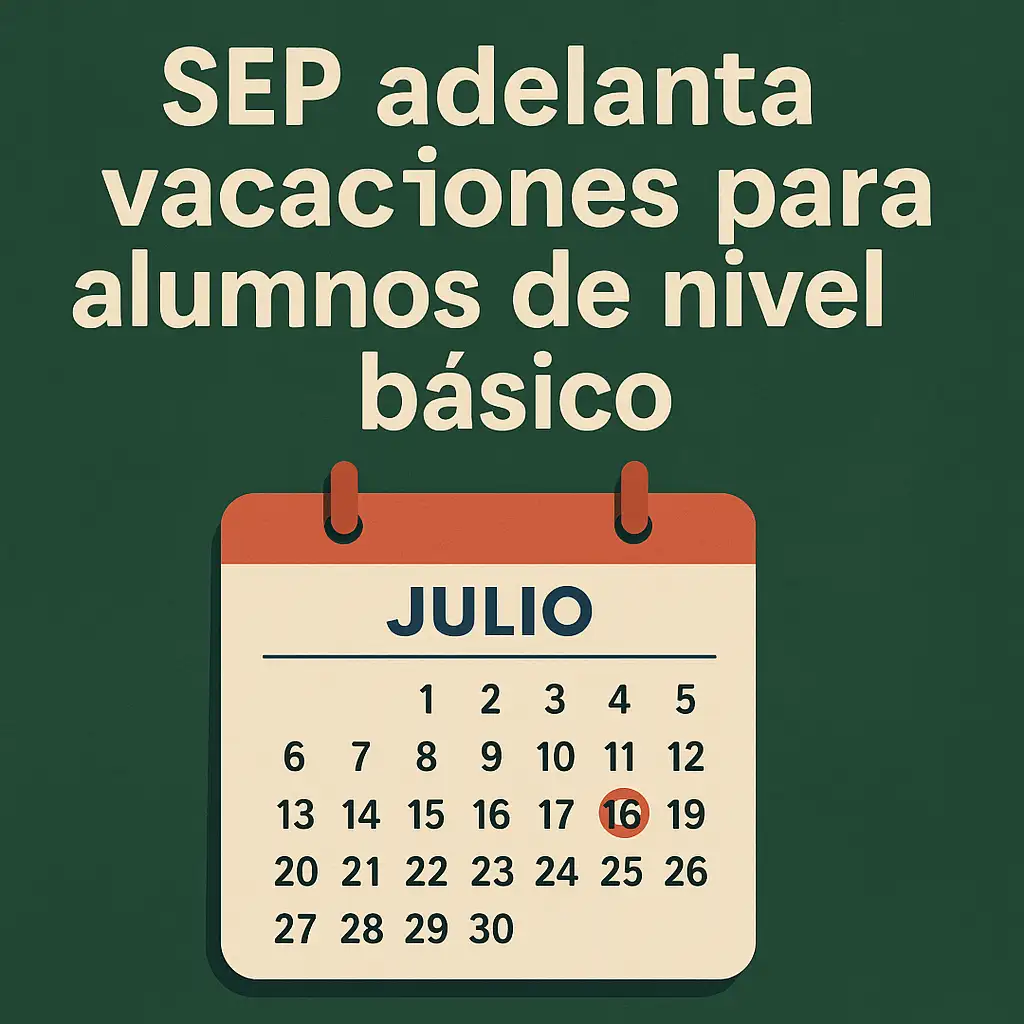 sep adelanta vacaciones para alumnos de nivel básico